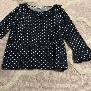 Crewcuts polka dot ruffle top